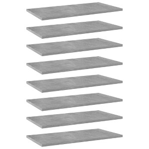 VidaXL Bookshelf Boards 8 pcs Concrete Gray 23.6 in.x11.8 in.x0.6 in. Engineered Wood - 1 of 4