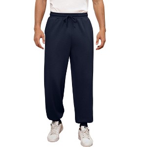 BLUEMING Sweatpants for Men Tapered Joggers Sweat Pants with Pockets Drawstring Baggy Pants for Gym Workout - 1 of 4