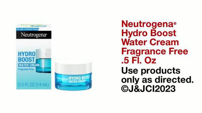 Neutrogena Hydro Boost Water Face Cream - Fragrance Free - 0.5oz, 2 of 12, play video