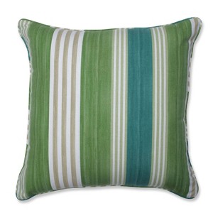 On Course Verte Square Throw Pillow - Pillow Perfect, Green