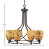 Toltec Lighting Capri 8 - Light Chandelier in  Dark Granite with 5" Gold Fusion Shade - 2 of 2