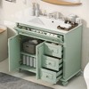GDFStudio Olivia Modern 36" Wood Bathroom Vanity with Ceramic Sink, Flip Drawer, 3-Drawer and Cabinet - 2 of 4