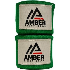 Amber Fight Gear Semi-Elastic 180" Professional Hand Wraps with Hook and Loop Closure for Boxing, Kickboxing, Muay Thai, MMA - 1 of 4