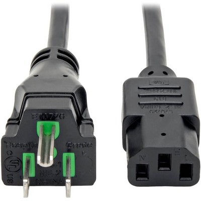 Tripp Lite 10ft Computer Power Cord Hospital Medical Cable 5-15P to C13 10A 18AWG 10' - For Computer, Scanner, Printer, Monitor