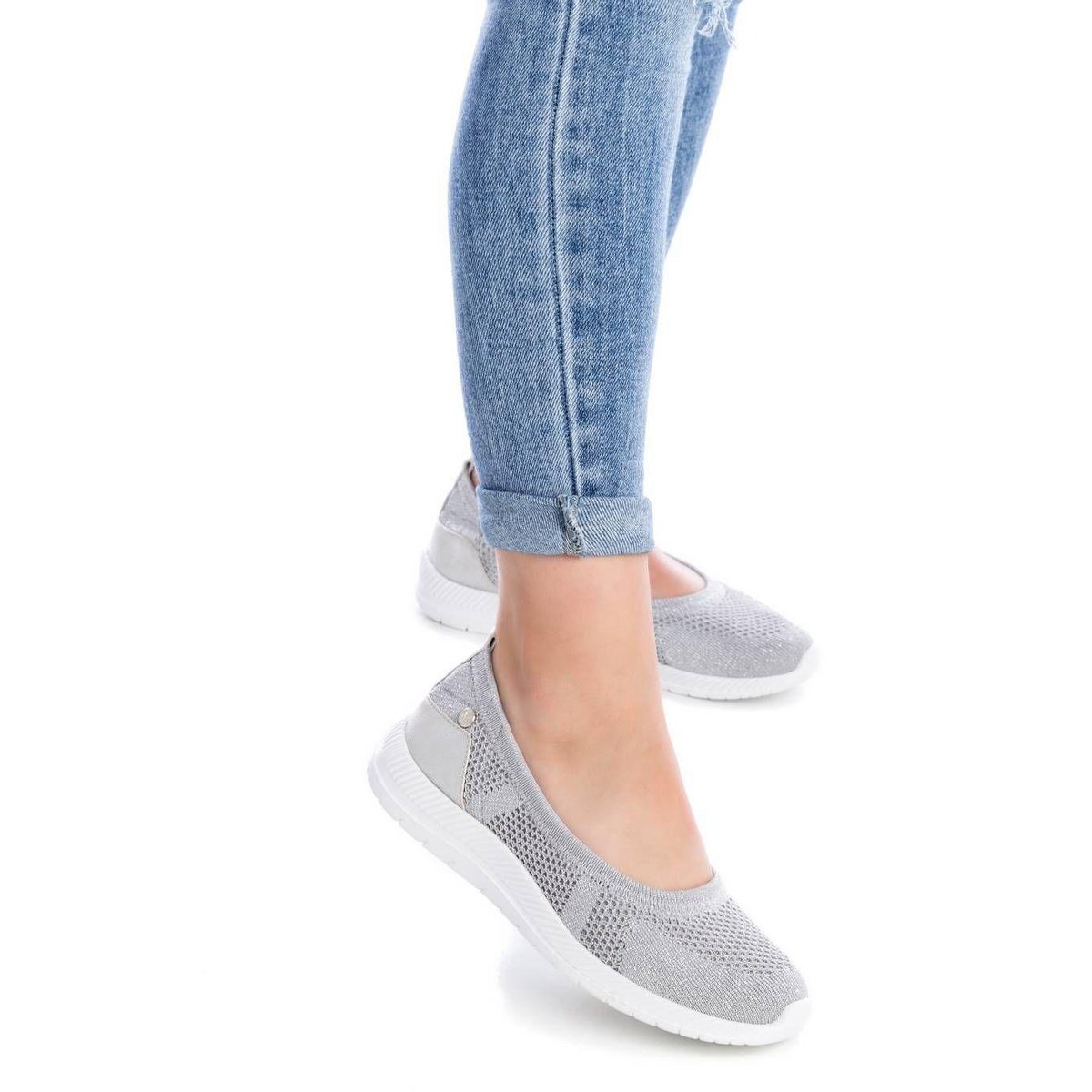 Обувь XTI Women's Ballet Flats 141218 - Silver, 7 — фото 3