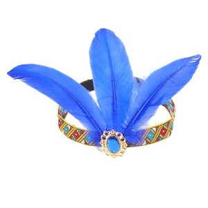 Unique Bargains Women's Feather Elastic Band Headband 1 Pc - 1 of 4