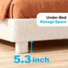 Karl Home Boucle Upholstered Platform Soft Bed, Cloud Bed Frame with Rounded Corners Headboard - 3 of 4