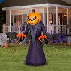 Gemmy Airblown Inflatable Pumpkin Reaper, 4 ft Tall, Multi - 2 of 4