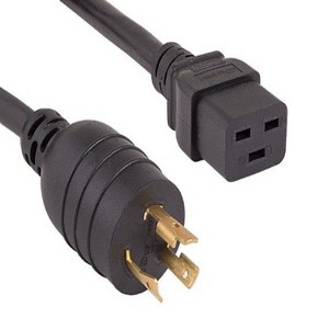 SANOXY 8ft 12 AWG 20A 250V Heavy-Duty Power Cord (NEMA L6-20P to IEC 320 C19), Black - 1 of 3