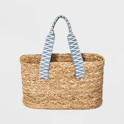 Straw Webbing Strap Tote Handbag - Universal Thread™ Natural