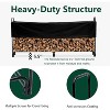 8.3FT Heavy Duty Firewood Rack w/Waterproof Cover - Holds 1/2 Cord, Indoor/Outdoor Log Storage for Patio & Fireplace - 3 of 4