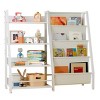 INFURNIC Decorative Bookshelf Toy Organizer Toddler 3 Tier Sling Bookcase Book with Side Pocket Pocket for Storage - 2 of 4