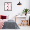 Stupell Industries Pink XOXO Hearts Black Framed Floater Canvas Wall Art - 2 of 4