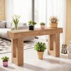 Dexmalle Farmhouse Rectangular Wooden Console Table,Living Room - 3 of 4