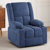 CAVINAS 42.8"H Power Lift Sofa Chair with USB Ports,Massage and Heat,Adjustable Single Sofa with Cup Holders,Recliner Couch for Elderly,Blue - 2 of 4