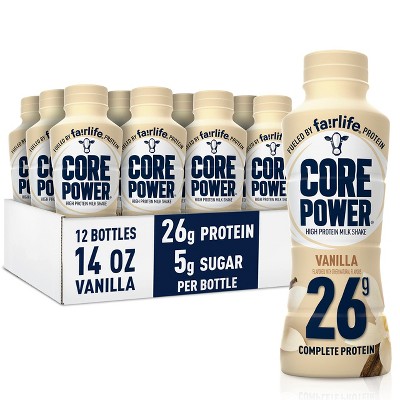 Core Power Protein Shake, Vanilla, 26g Bottle, 14oz, 12 Pack Vanilla 14 Fl Oz (pack Of 12)