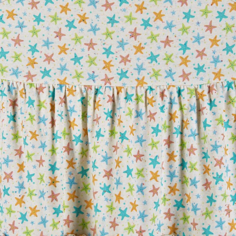 Andy & Evan  Toddler Starfish Print White Nep Dress, 3 of 4