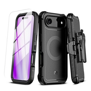 MyBat Pro Maverick Series MagSafe Case w/ Holster and Tempered Glass for Apple iPhone Air - 1 of 4