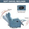 ChicFurnit Living Room Chair Arm Chair Accent Chair Rocker Swivel Recliner with Massage and Heat Chair for Living Room, Orange / Blue / Beige / Brown - 4 of 4