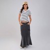 Women's Striped Short Sleeve Golf Top - Wild Fable™ Gray - 3 of 4