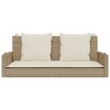 Swing Bench Grey PE rattan, powder-coated steelvidaXL - 4 of 4