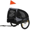 Aosom Dog Bike Trailer, Pet Bike Wagon with Hitch Coupler, Quick Release Wheels, Reflectors, Flag, Pet Travel Carrier for Medium Dogs - 4 of 4