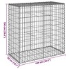 vidaXL Gabion Basket with Cover - 39.4"x19.7"x39.4" Rectangular Galvanized Iron - Weather-Resistant, Tool-Free Assembly, Customizable Outdoor Use - 3 of 4
