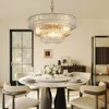 CityFurn 8/12-Light 24"/36" Modern Tiered Round Chandelier with Clear Glass - 4 of 4
