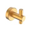 HANPURE Round Base Wall Hanging Hook with Screws- Brushed Gold Hook, 4 Pack, for Entry Shoe Cabinet, Wardrobe Bathroom Bedroom Furniture Hardware - 2 of 4