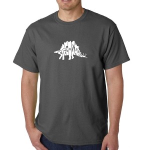 LA Pop Art Men's Word Art T-shirt - STEGOSAURUS - 1 of 4