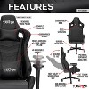 Racxily  Sport TS-83 Ergonomic High Back Racer Style PC Gaming Chair, Black - 2 of 4
