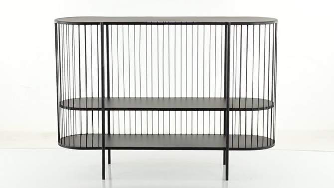 Contemporary Metal Console Table Black - Olivia &#38; May, 2 of 18, play video