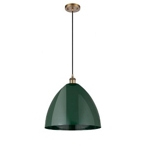 Plymouth Dome - 1 Light Cord Hung Mini Pendant In Industrial Style-18.75 Inches Tall and 16 Inches Wide - 1 of 1