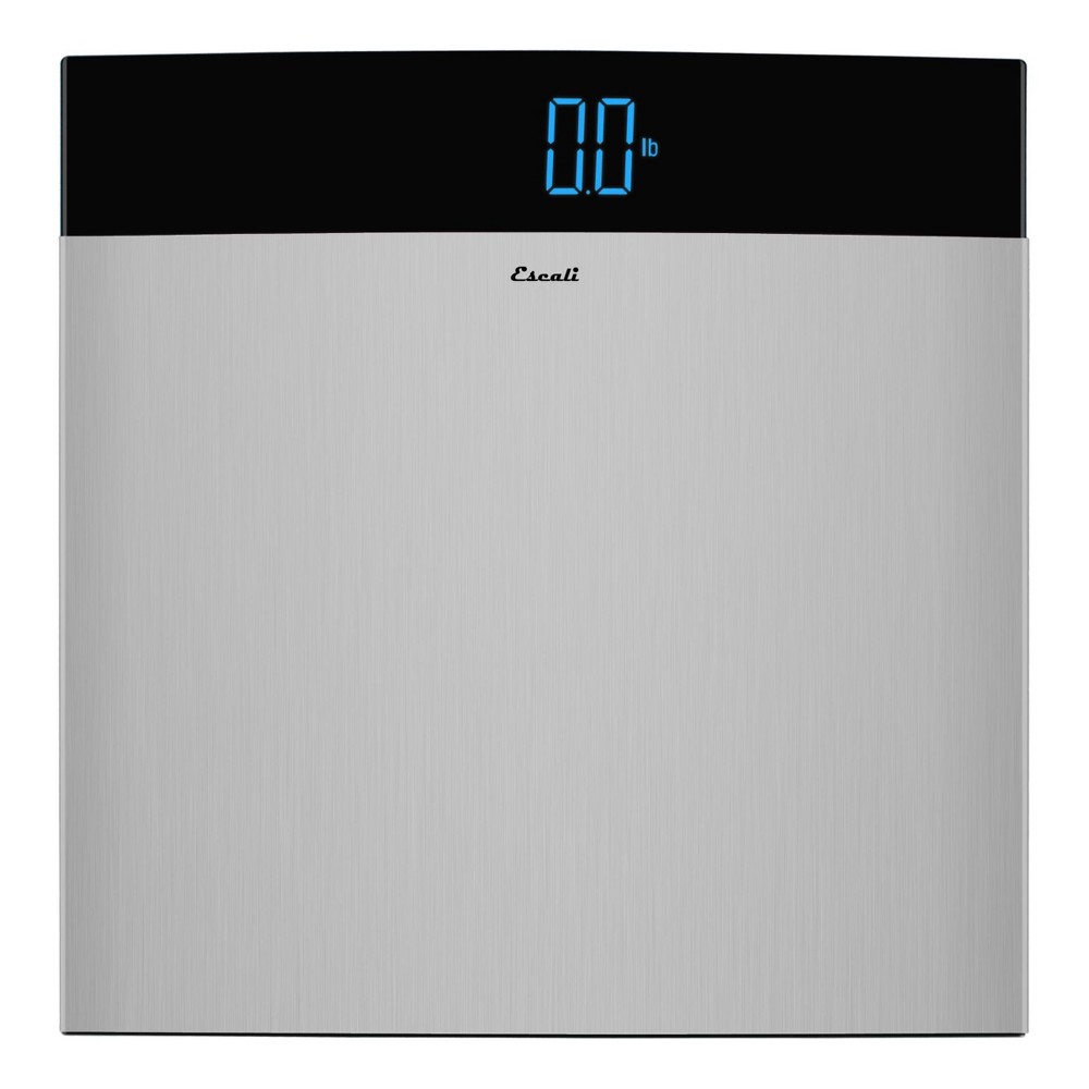 Stainless Steel Personal Scale Silver - Escali: Digital Precision, 440lb Max, LED Display, AAA Battery Included