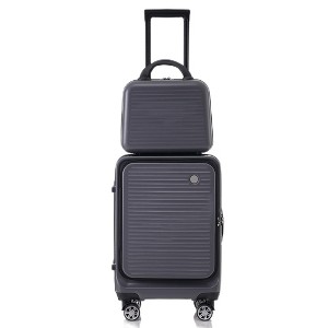 20" Carry On Luggage Sets with Front Pocket and Usb Port Lightweight Hardshell Expandable Luggage with Tsa Lock 360° Spinner Wheels Carrying Case - 1 of 4
