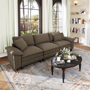 Captiva Designs 123.6" Cloud Modular Sofa, 3-Seater Deep Seat Sectional Couch for Living Room - 1 of 4