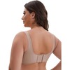 INSPIRE CHIC Women's Mesh Wireless Push Up Minimizers Wide Straps Lightweight Breathable Seamless Soft Bras - 2 of 4