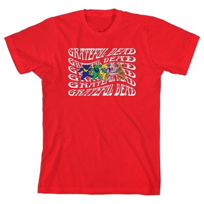 Grateful Dead Dancing Bears Boy’s Red T-shirt : Target