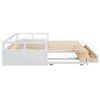 Sapphtopaz Wooden Twin Size Daybed Bed Frame with Trundle Bed Extendable Platform Bed Frame Sofa Bed for Bedroom,No Box Spring Needed - 3 of 4