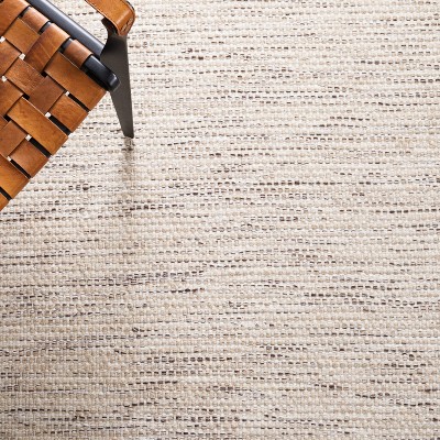 Ivory and Beige Hand-Knotted Wool Area Rug, 3' x 5'