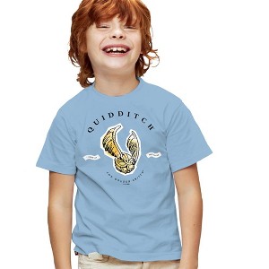 Boys' Short Sleeve Harry Potter Golden Snitch I Open At The Close Kids T-Shirt - 1 of 4