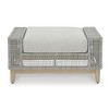 Signature Design by Ashley Seton Creek Outdoor Ottoman with Cushion, Gray - 3 of 4
