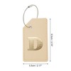 Unique Bargains Luggage Tag Khaki 1 Pc - 2 of 4