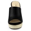 Allegra K Women's Open Toe Padded Insole Slip-on Platform Espadrille Sandals - 3 of 4