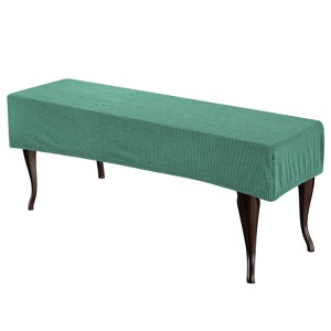Unique Bargains Stretch Jacquard Checkered Anti-Dust Protecting Dining Chair Slipcovers for 42" - 54" Bench - 1 of 4