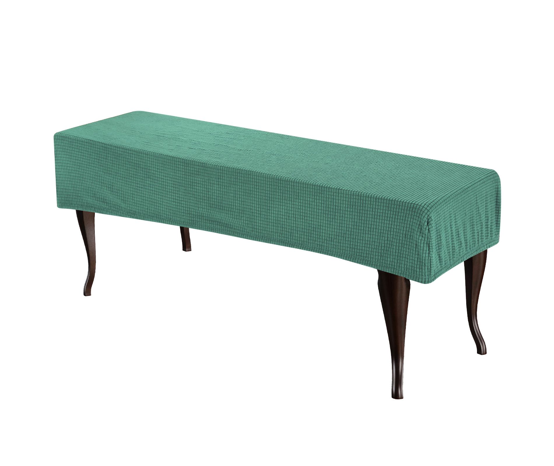 Unique Bargains Stretch Jacquard Checkered Anti-Dust Protecting Dining Chair Slipcovers for 42" - 54" Bench Grass Green