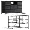 TV Stand for Bedroom,TV Media Console Table with 8 Drawers and Open Shelves for Living Room, Hallway - 3 of 4