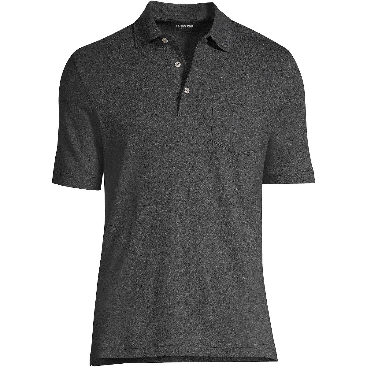 Lands' End Men's Short Sleeve Cotton Supima Polo Shirt with Pocket - thumbnail 10