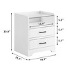 LED Nightstand with Led Lights and Glass Top, Night Stand with 2 Drawers and Open Storage - 4 of 4