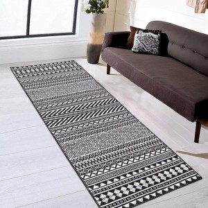 Bedroom Carpet, Indoor Bohemian Style Carpet, Soft Non-Slip, Machine Washable, Bedroom/Office/Living Room/Dining Room Soft Decorative Carpet - 1 of 4